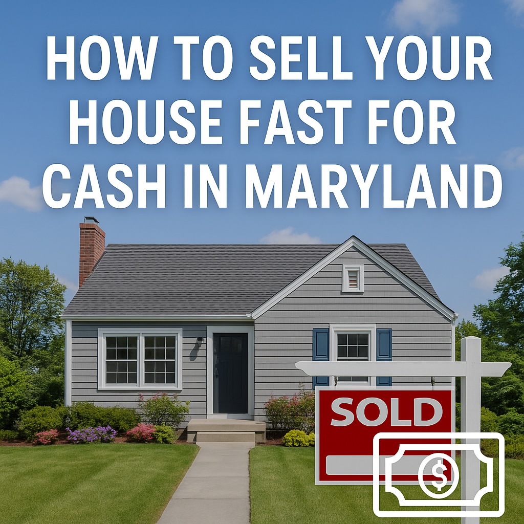 Sell your house fast for cash in Maryland